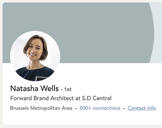 LinkedIn picture of a young woman in Brussels
